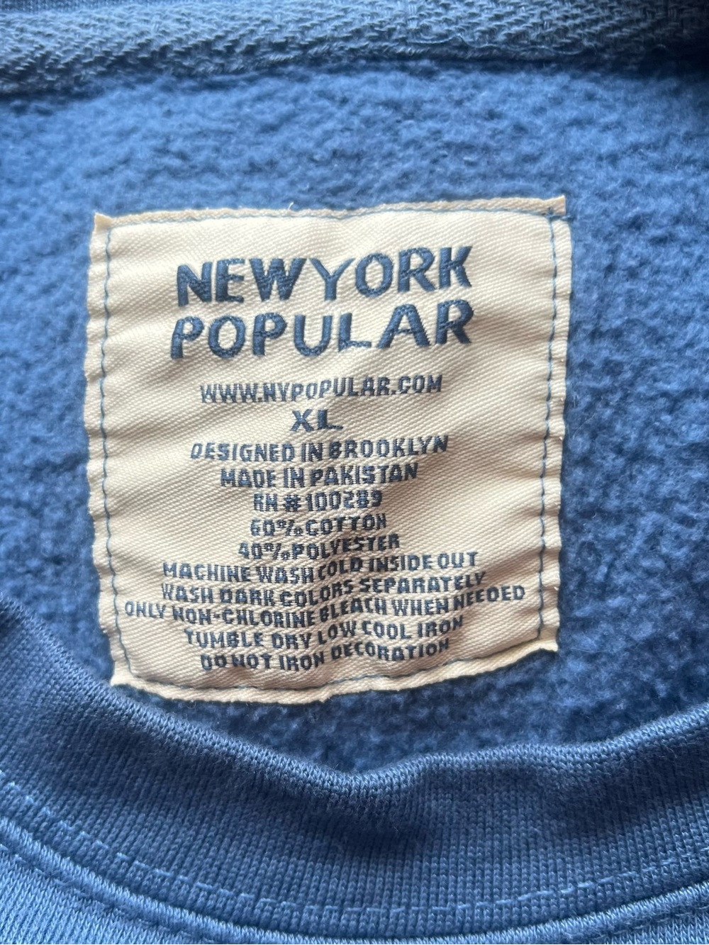 Chicago Embroidered Crewneck Sweatshirt - Blue - Picture 7 of 7
